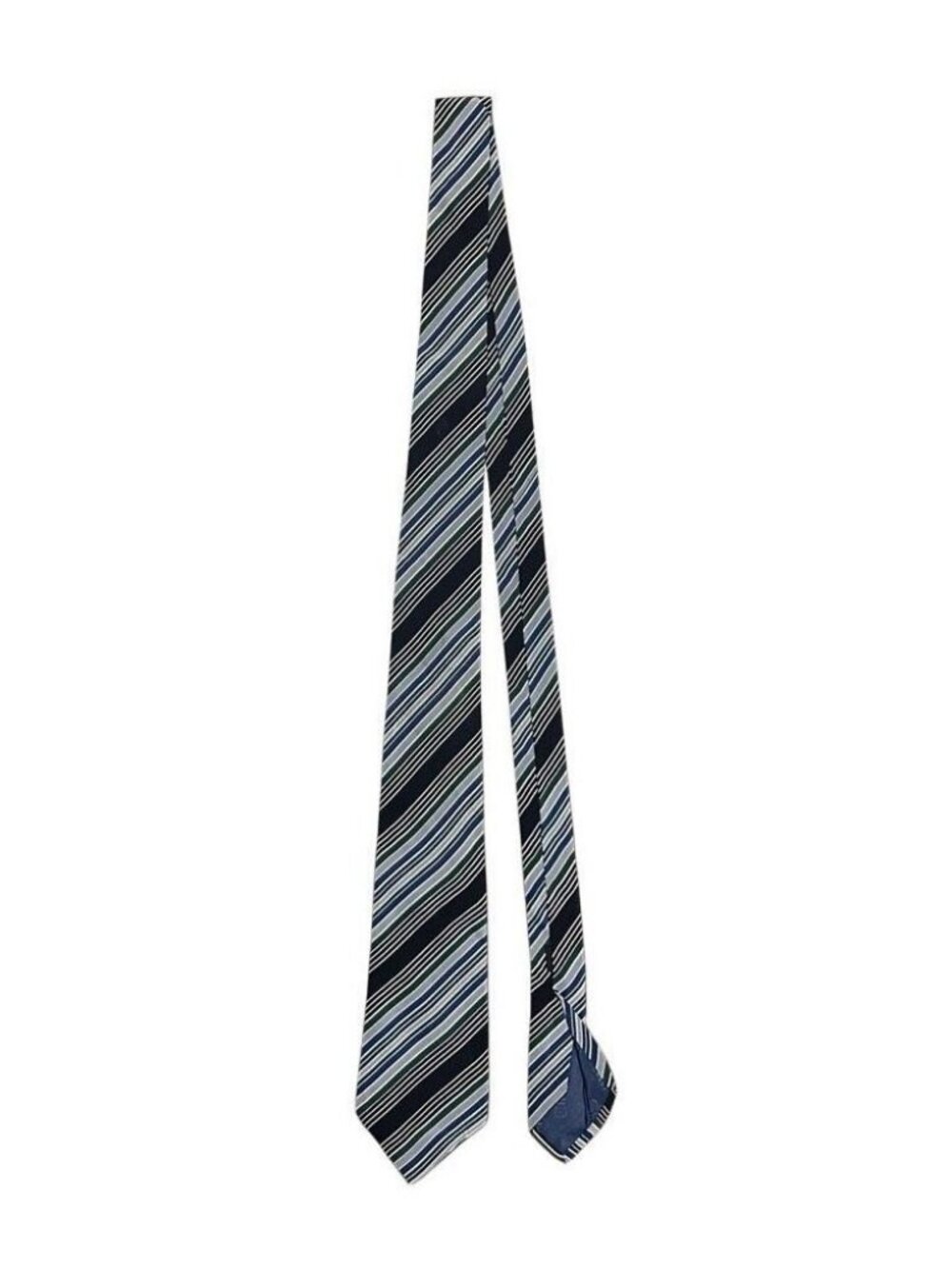 Christian Dior Mens Striped 100% Silk Designer Pointed Neck Tie Adjustable